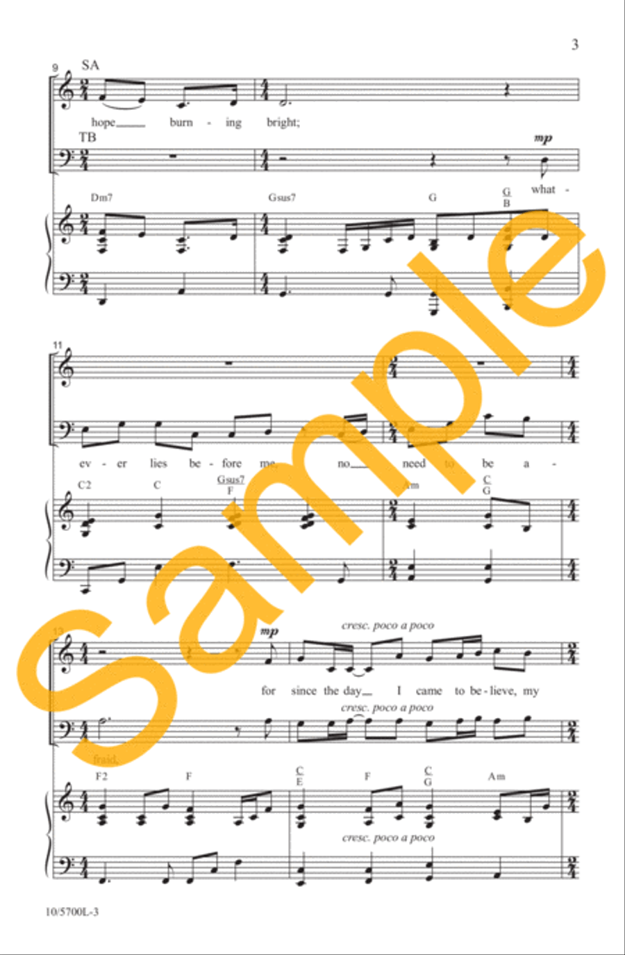 I Came to Believe 4-Part scores gallery preview page 4
