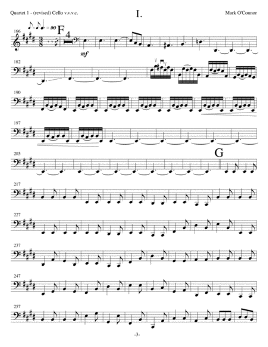 String Quartet No. 1 (cello part - two vlns, vla, cel) String Quartet scores gallery preview page 6