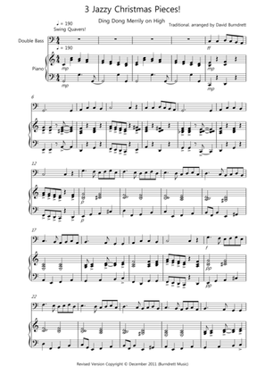 3 Jazzy Christmas Pieces for Double Bass and Piano
