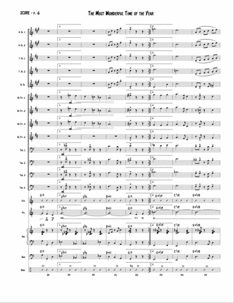 The Most Wonderful Time Of The Year Jazz Ensemble scores gallery preview page 5