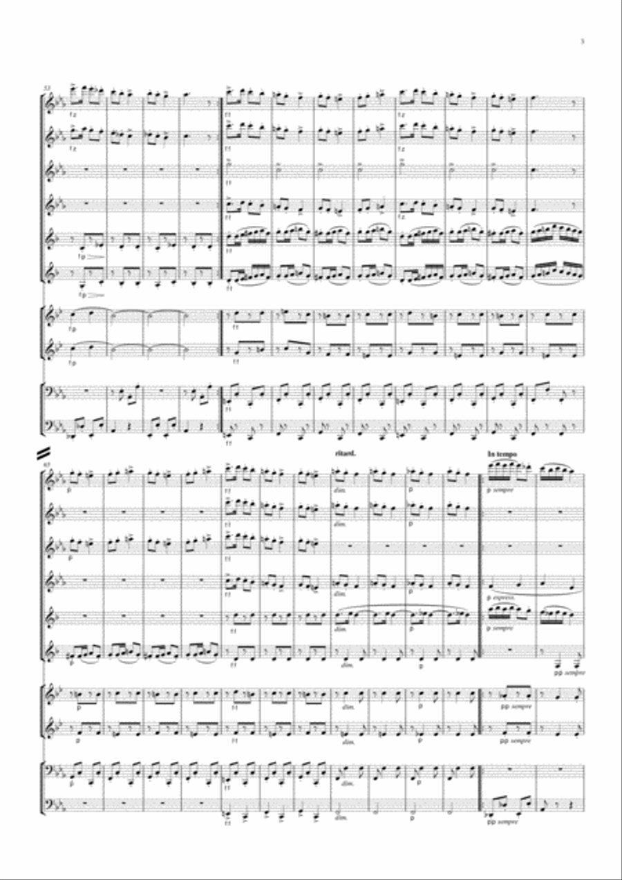 Dvorak Slavonic Dance Op 46 No 7 arranged for ten winds Woodwind Quintet scores gallery preview page 4