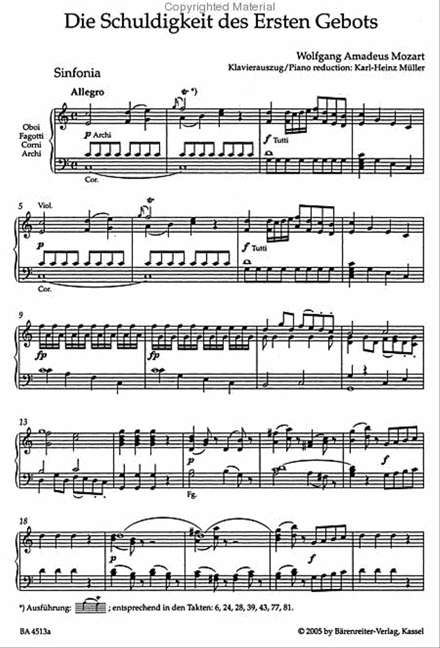 Die Schuldigkeit des Ersten Gebots, KV 35 Tenor Voice scores gallery preview page 3