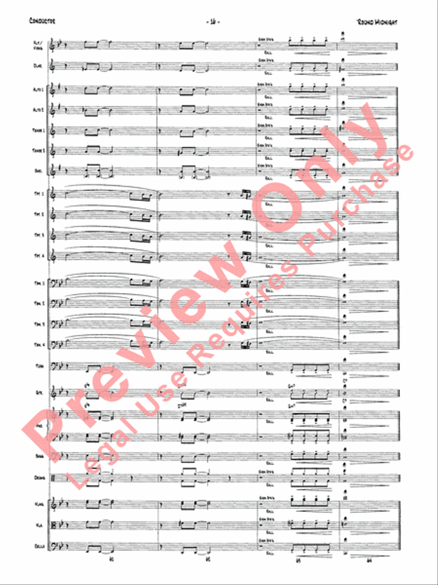 'Round Midnight Jazz Ensemble scores gallery preview page 19