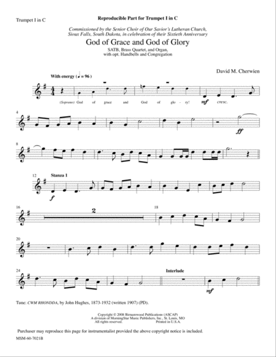 God of Grace and God of Glory Choir scores gallery preview page 3