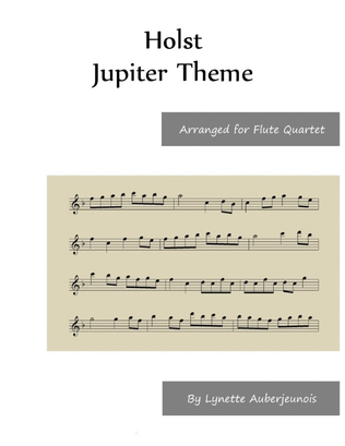 Book cover for Jupiter Theme - Flute Quartet