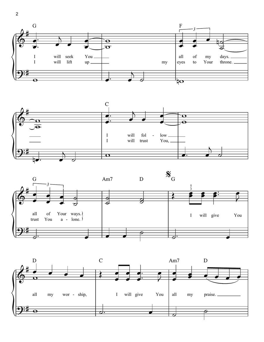 You're Worthy Of My Praise Voice scores gallery preview page 2