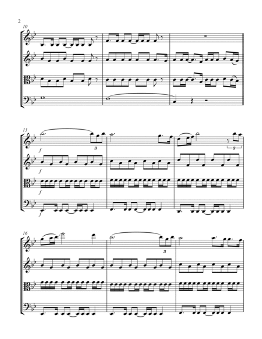 Chandelier Chandelier String Quartet scores gallery preview page 2