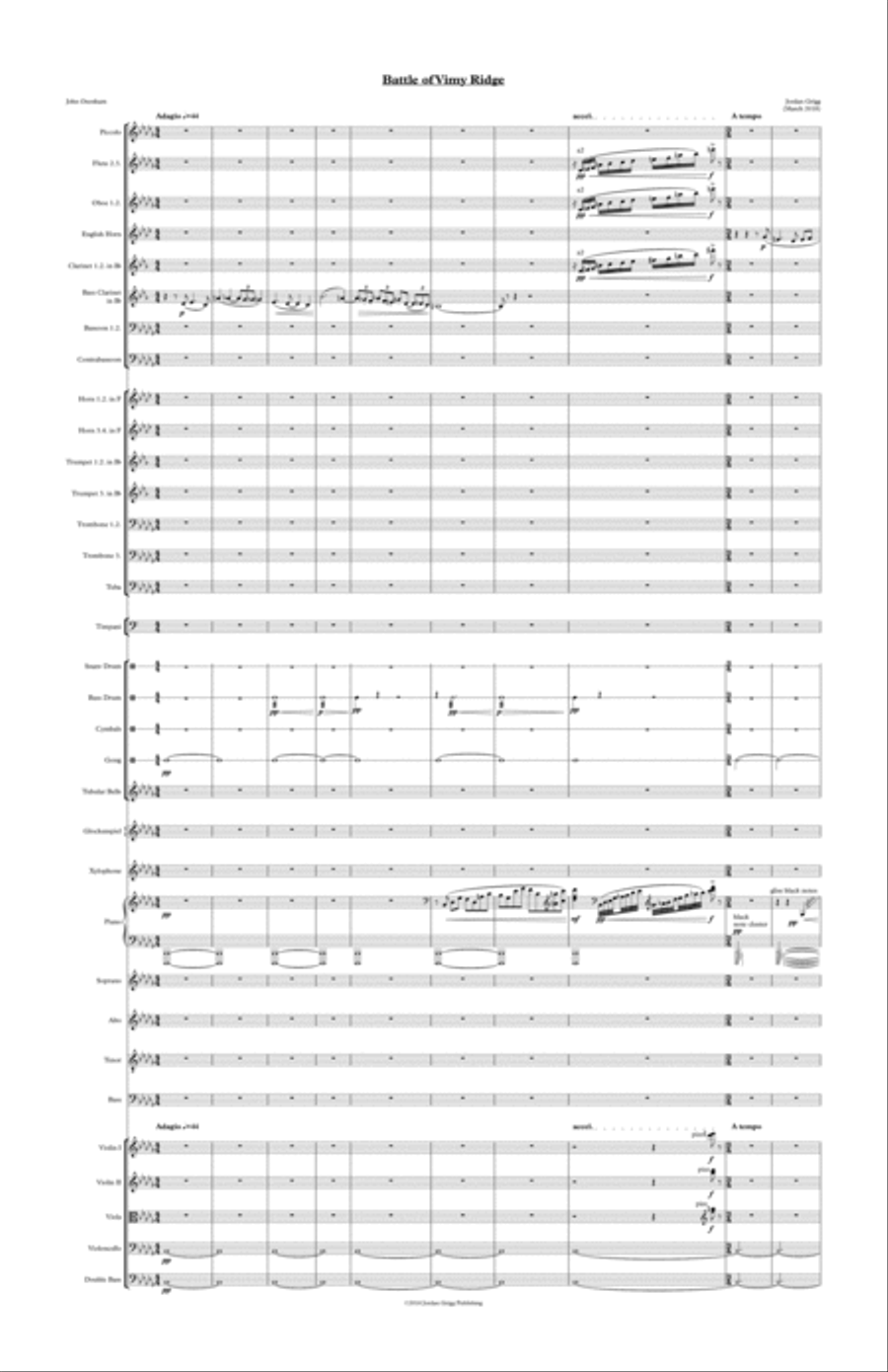 Battle of Vimy Ridge Battle of Vimy Ridge 4-Part scores gallery preview page 1