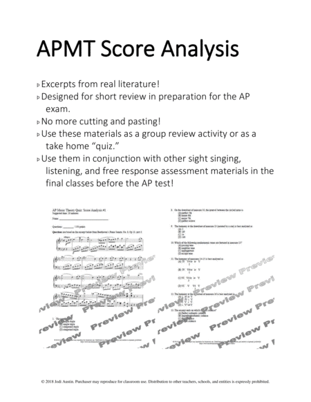 AP Music Theory - Score Analysis image number null