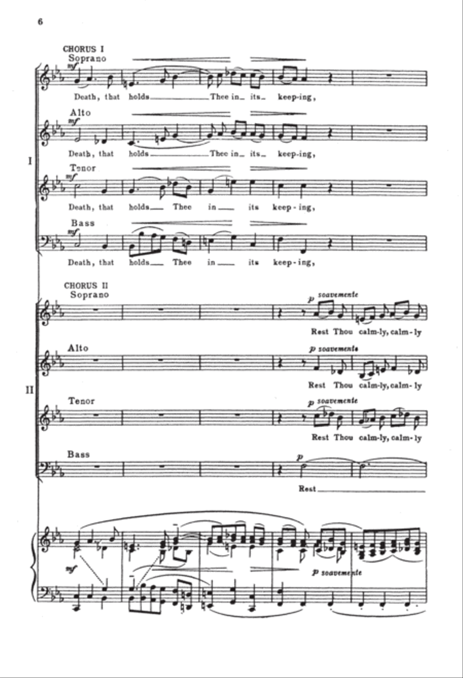 St. Matthew Passion: Here Yet Awhile Divisi scores gallery preview page 6