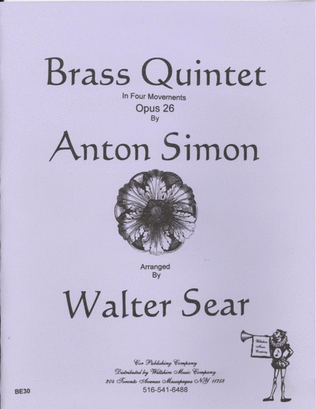 Book cover for Quintet in 3 Movements, Op. 26 (Sear)