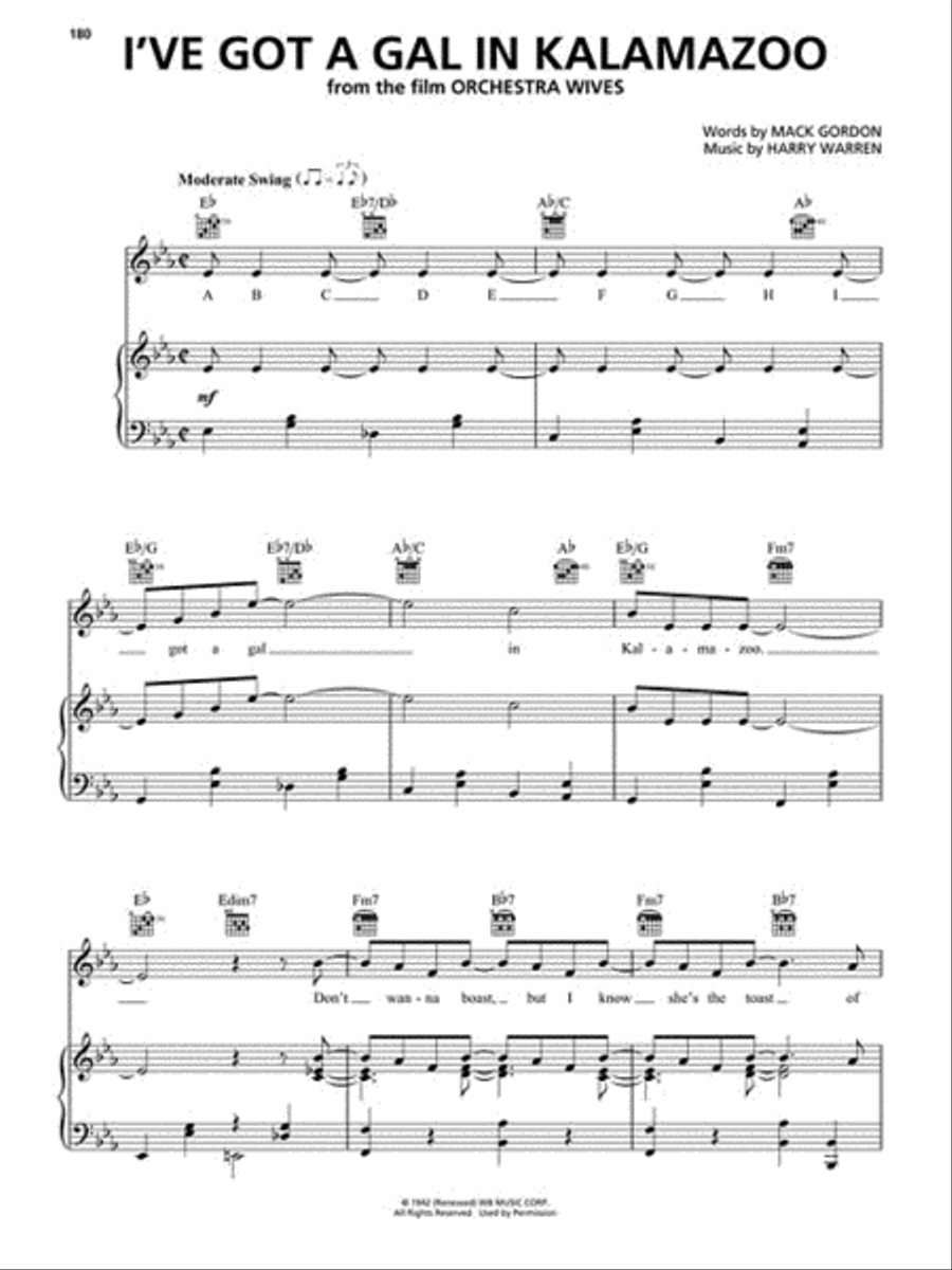 Songs of the 1940s Piano, Vocal, Guitar scores gallery preview page 4