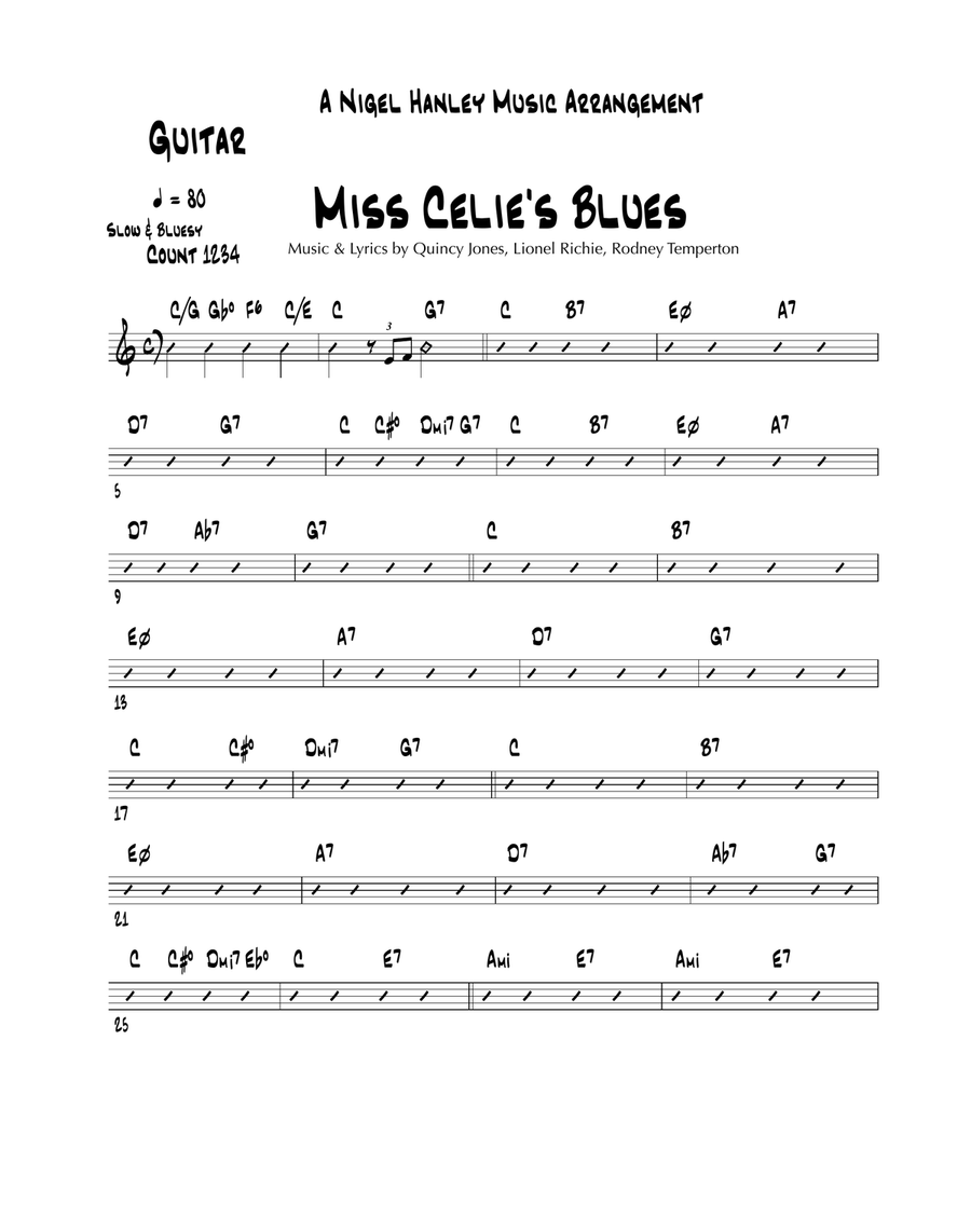 Miss Celie's Blues (sister) Jazz Ensemble scores gallery preview page 4