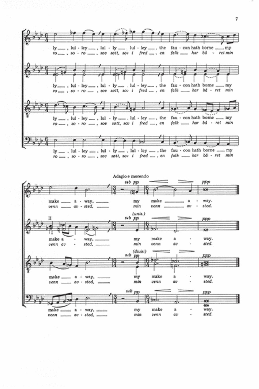 Corpus Christi Carol Divisi scores gallery preview page 7
