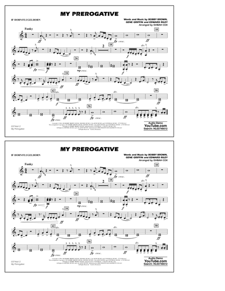 My Prerogative (arr. Ishbah Cox) - Bb Horn/Flugelhorn