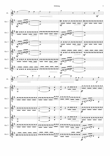 Erlkönig (The Erlking) for flute and 6 guitars image number null