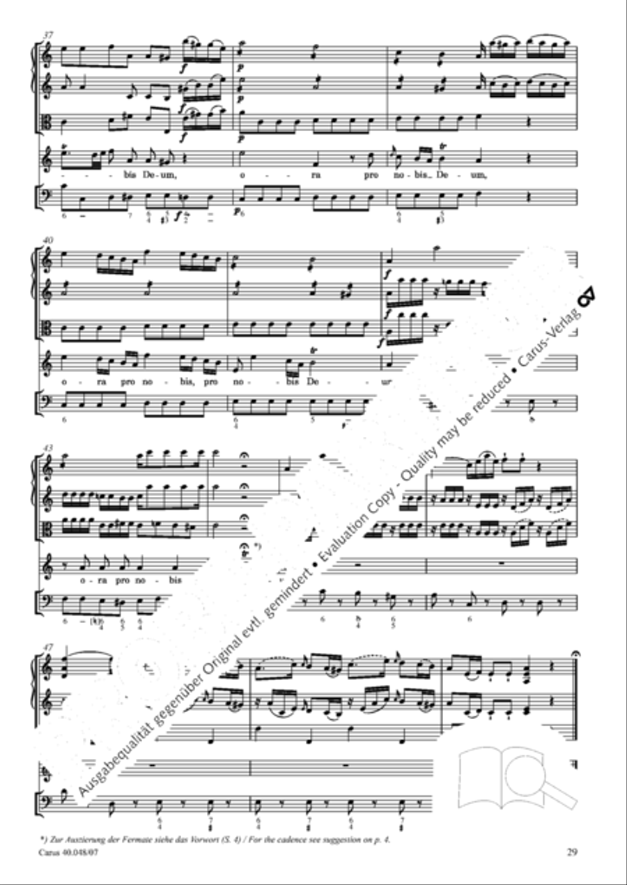 Regina coeli in B-Flat Major, K. 127 4-Part scores gallery preview page 30