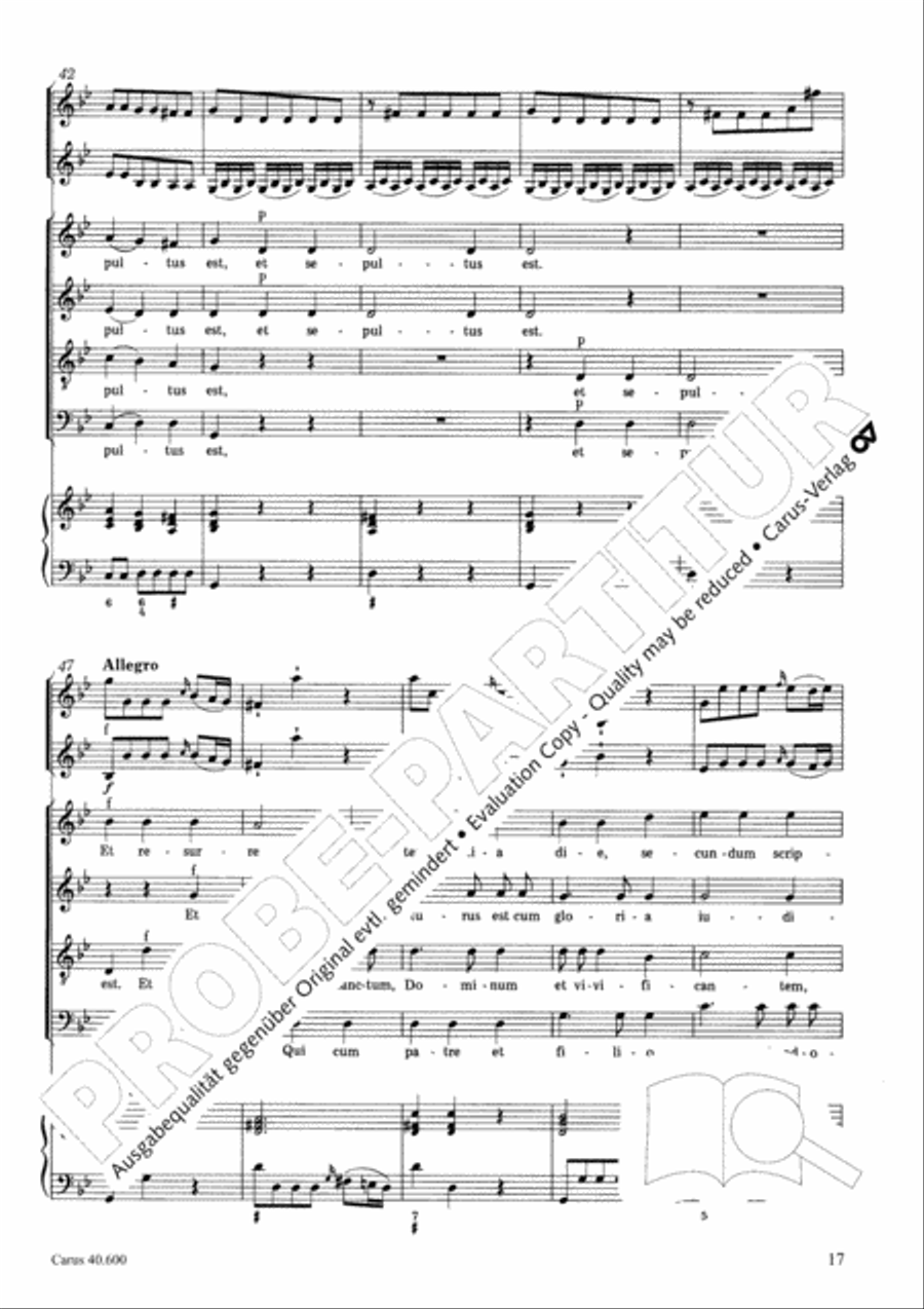 Missa brevis Sti. Joannis de Deo (Kleine Orgelsolomesse) 4-Part scores gallery preview page 18