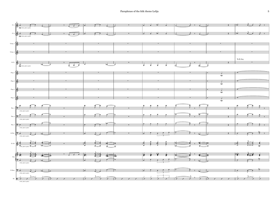 Paraphrase of the folk theme Lelija Jazz Ensemble scores gallery preview page 5