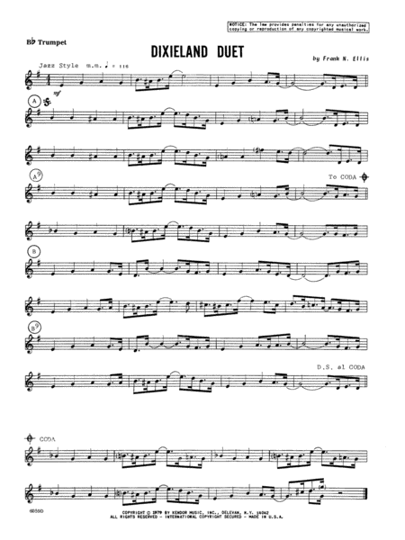 Dixieland Duet - Bb Trumpet