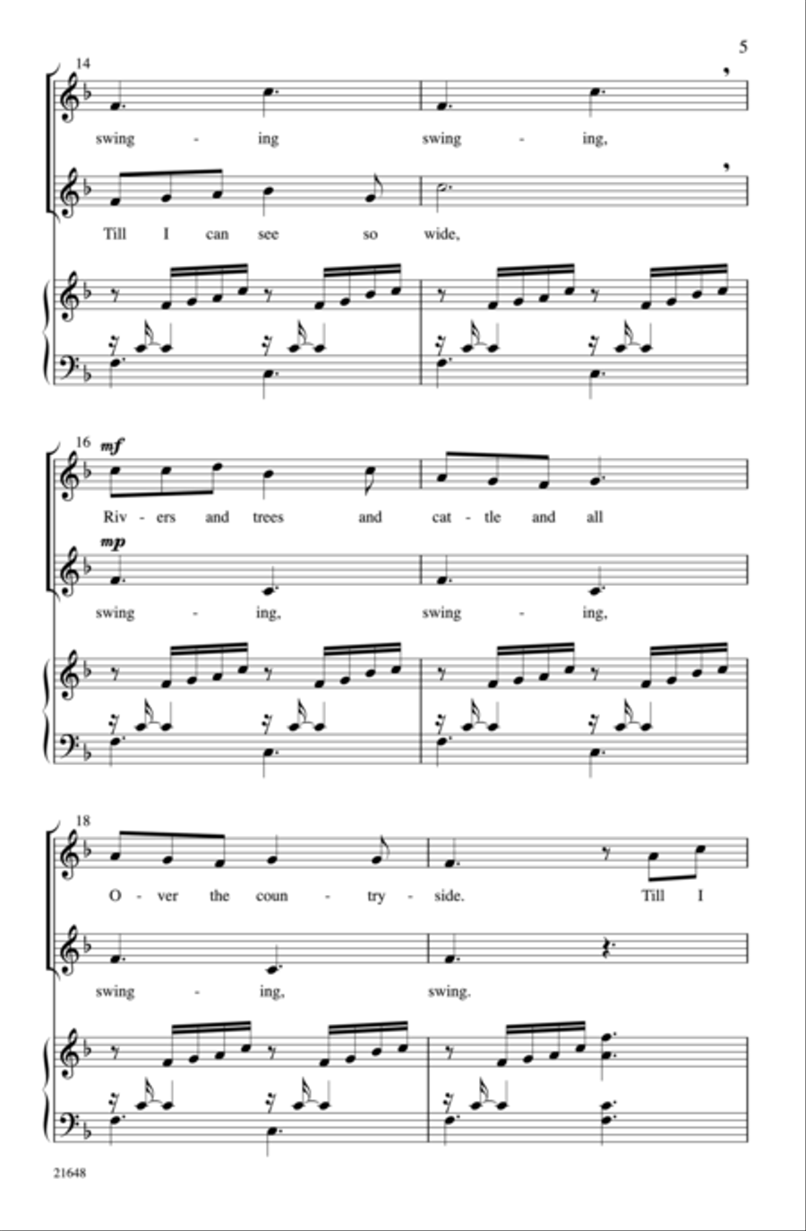 Three Poems (from A Child's Garden of Verses) 2-Part scores gallery preview page 4