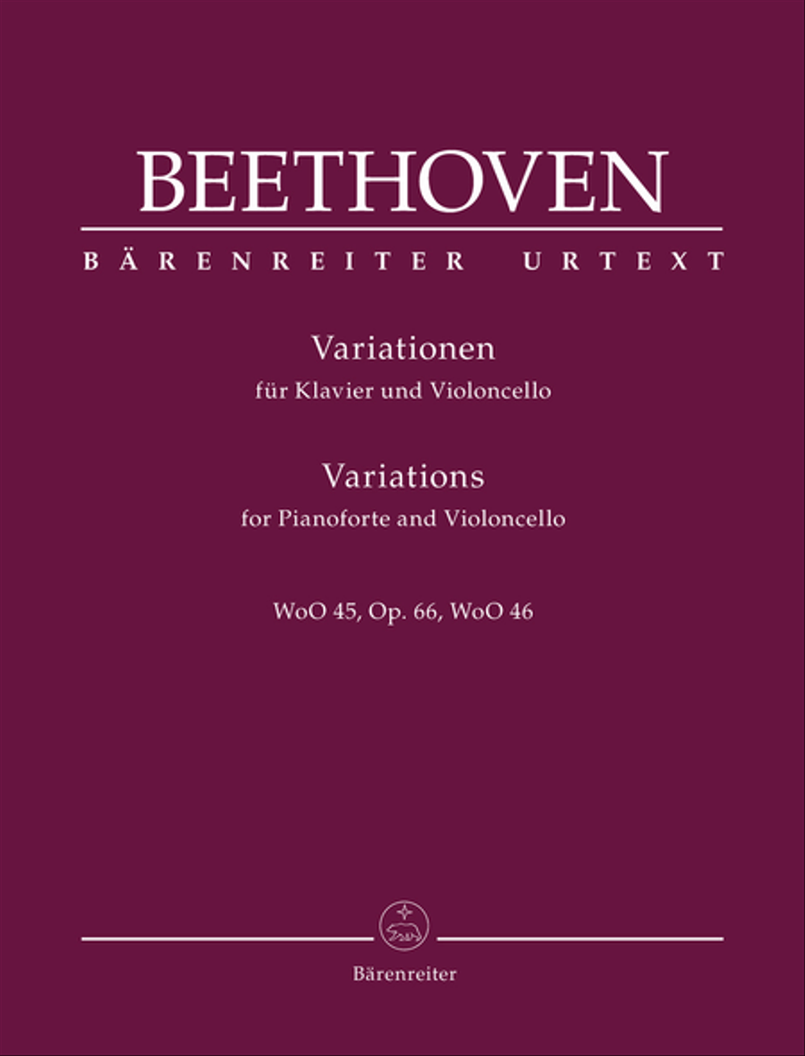 Variations for Piano and Violoncello op. 66, WoO 45, WoO 46 Piano scores gallery preview page 1