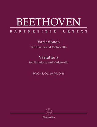 Book cover for Variations for Piano and Violoncello op. 66, WoO 45, WoO 46