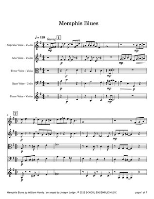 Memphis Blues by Handy for String Quartet in Schools