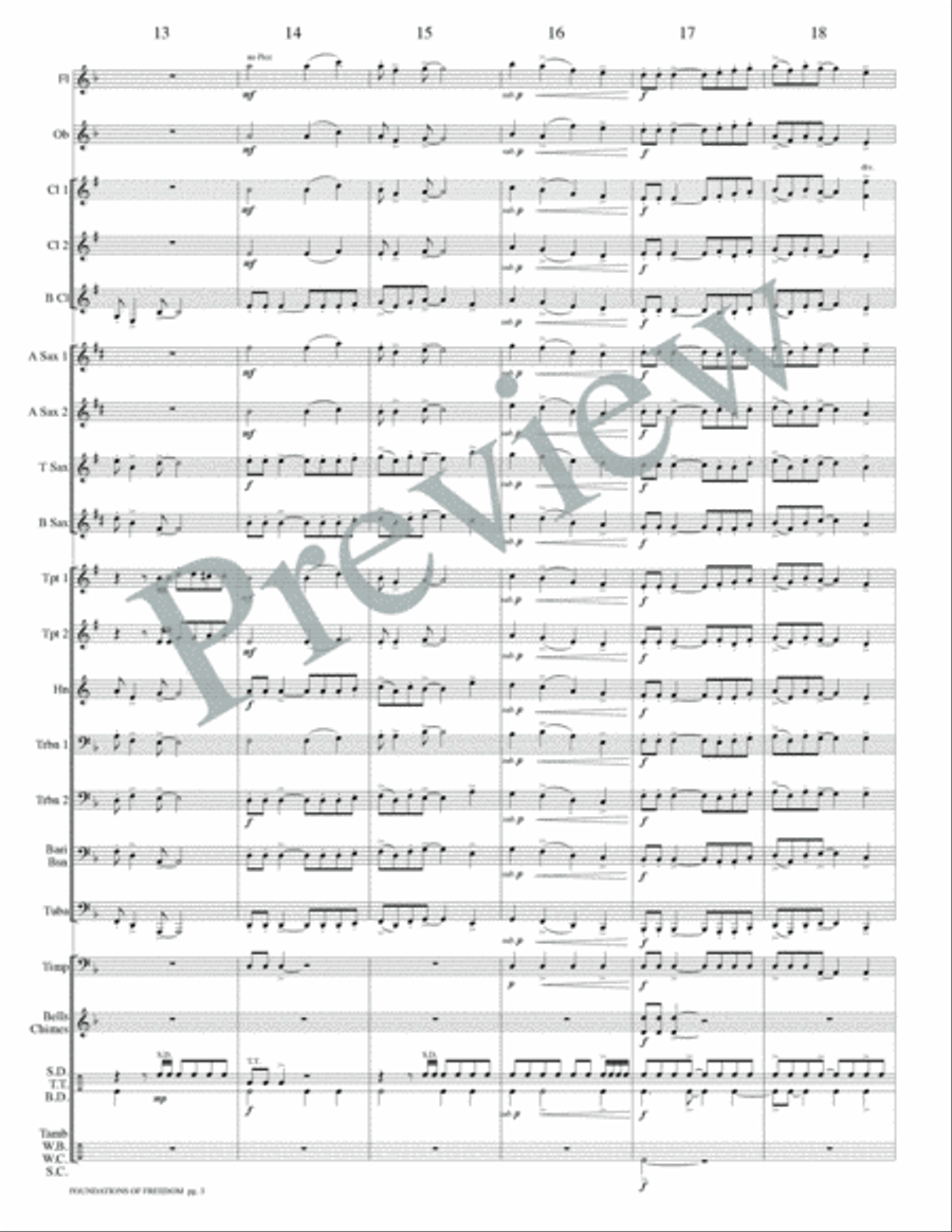 Foundations of Freedom Concert Band scores gallery preview page 6
