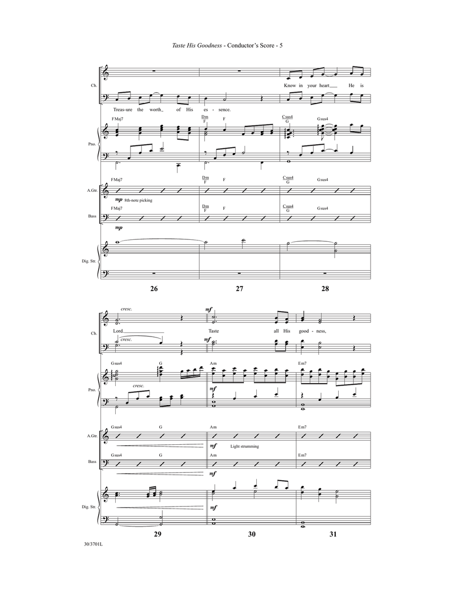 Taste His Goodness - Rhythm Score and Parts (Digital Download) Rhythm Section scores gallery preview page 5