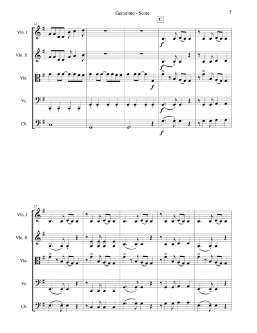 Geronimo String Orchestra scores gallery preview page 5