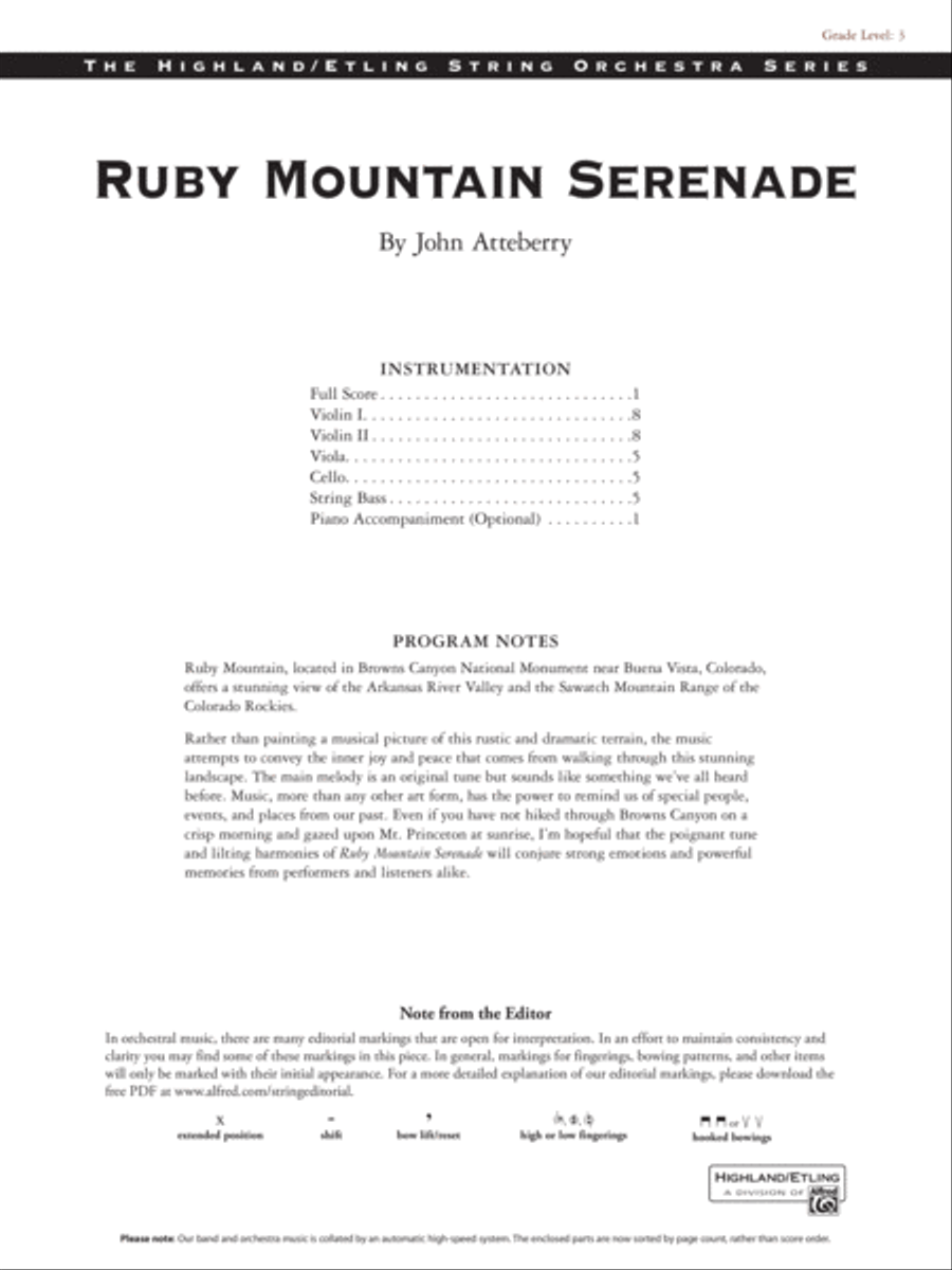 Ruby Mountain Serenade String Orchestra scores gallery preview page 2