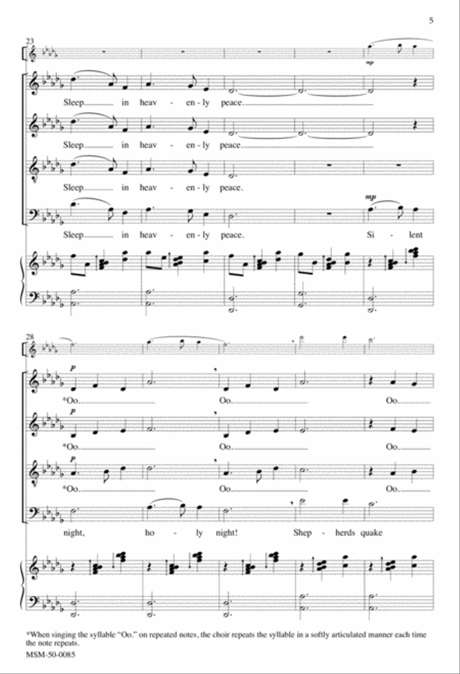 Silent Night 4-Part scores gallery preview page 4