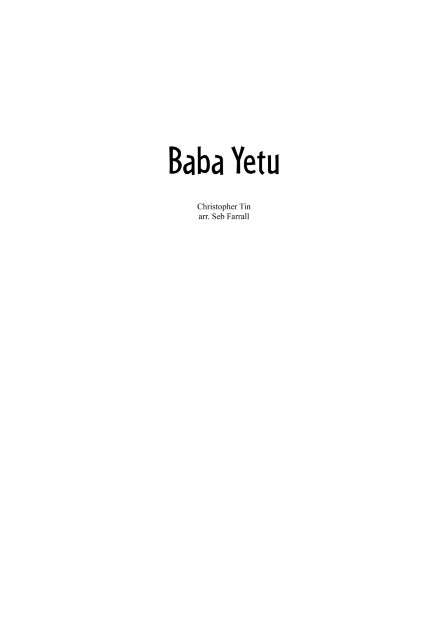 Baba Yetu Full Orchestra scores gallery preview page 1