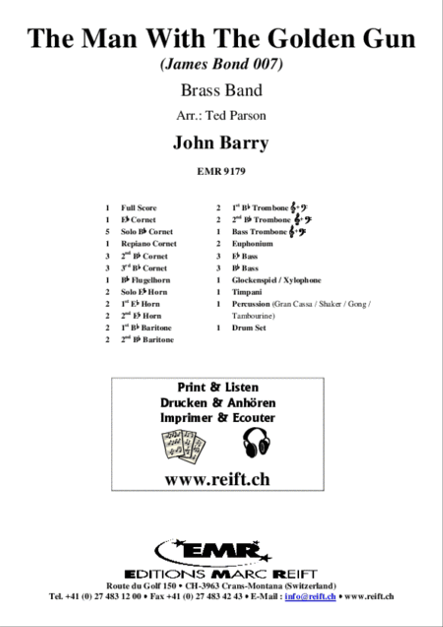 The Man With The Golden Gun Brass Band scores gallery preview page 2