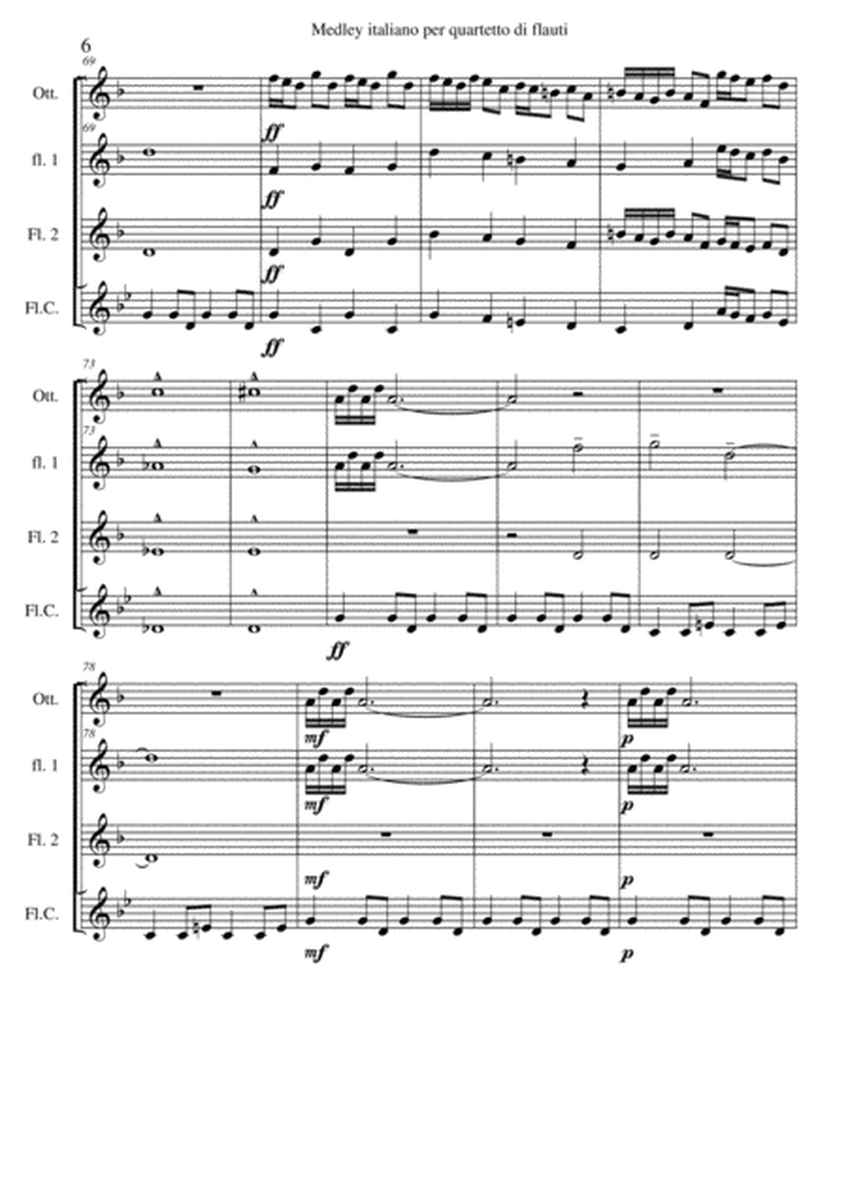 Medley italiano per quartetto di flauti image number null
