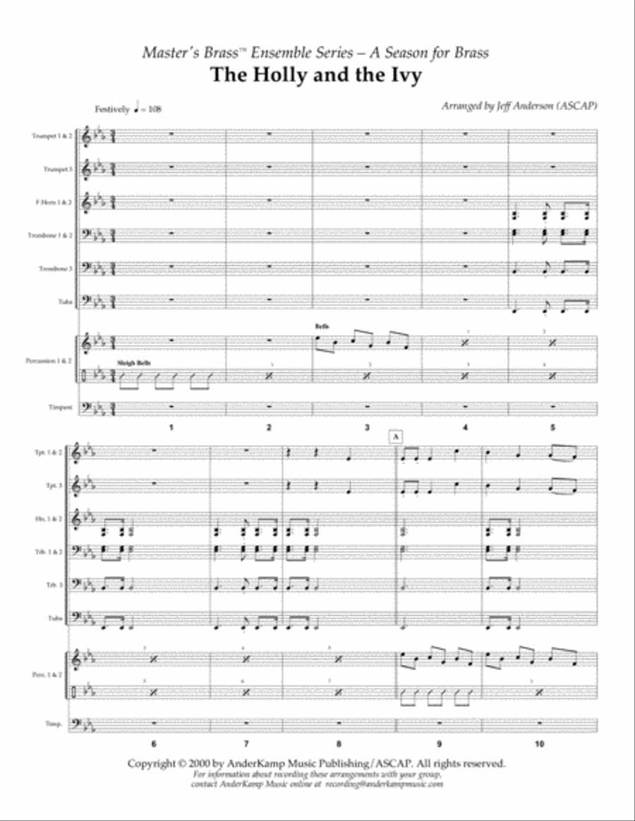 The Holly and the Ivy for Brass Choir/Ensemble image number null