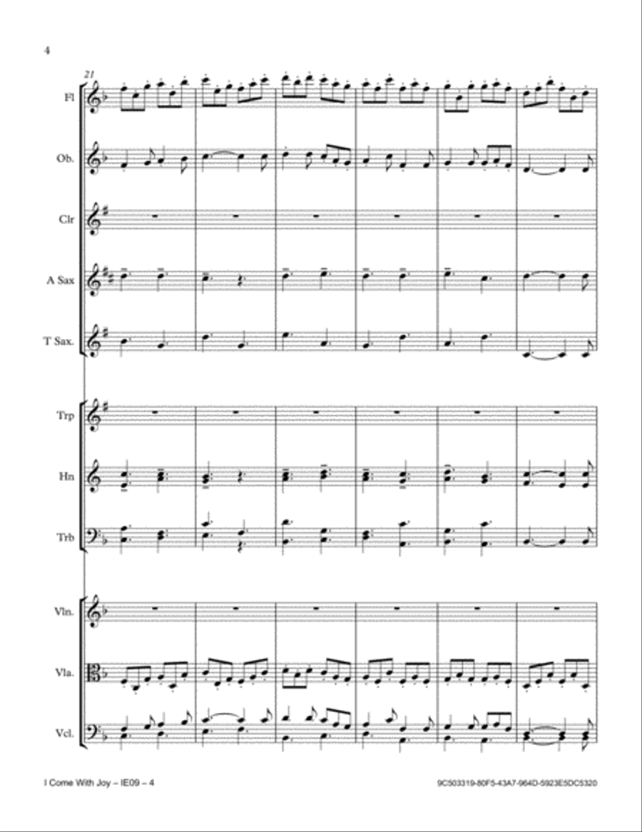 I Come With Joy Full Orchestra scores gallery preview page 4