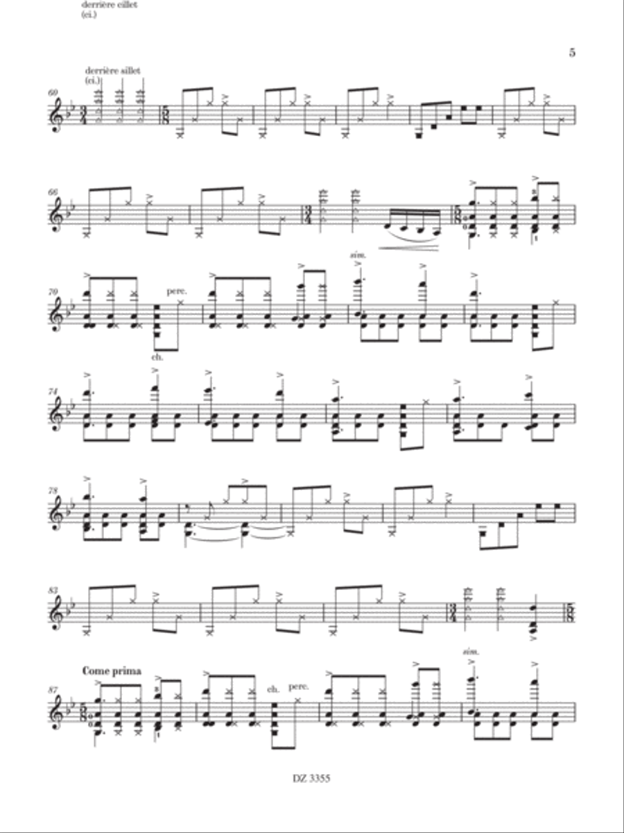Variations sur un thème de Jean-Claude Petit Mandolin scores gallery preview page 5