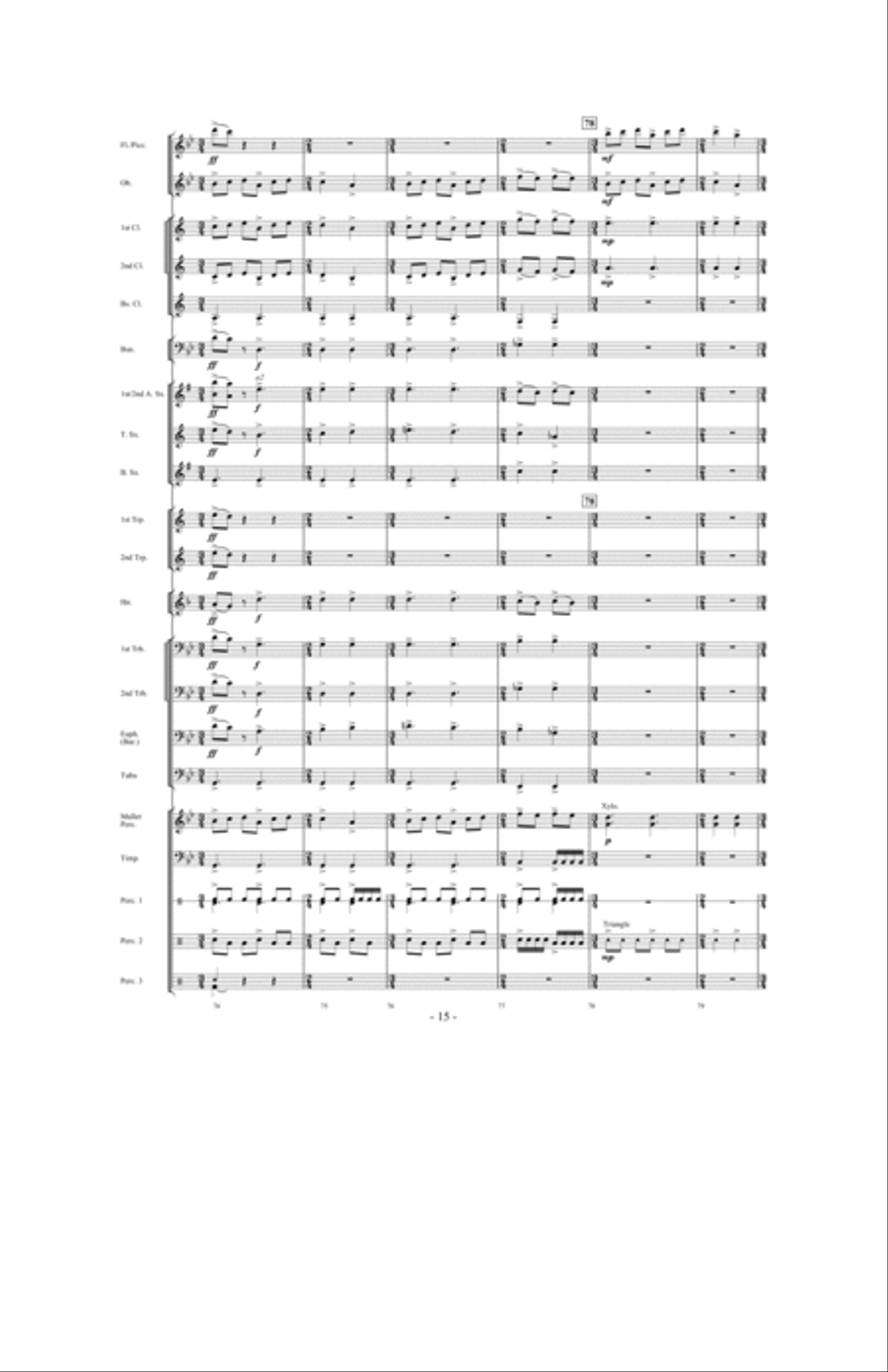 Saturn: The Ringed Planet Concert Band scores gallery preview page 14