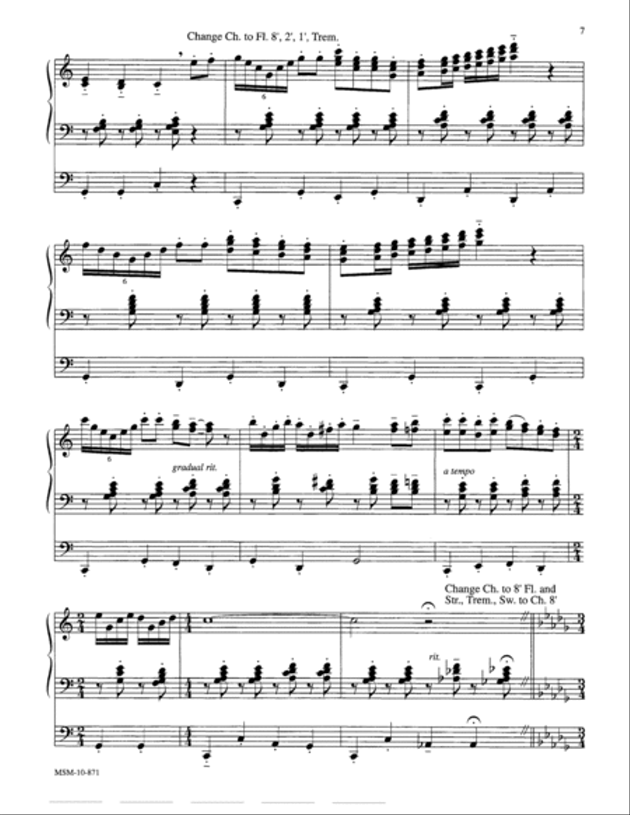 Three Gospel Favorites for Organ Organ Solo scores gallery preview page 5