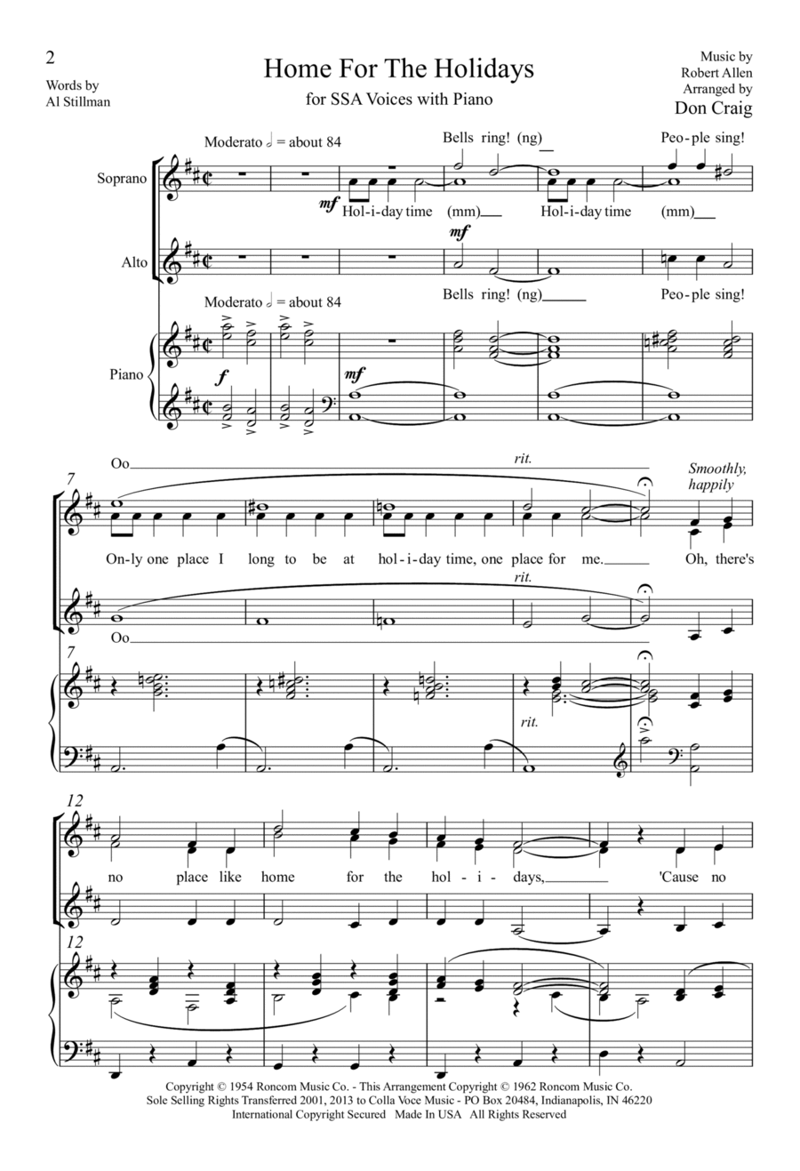 Home For The Holidays Home For The Holidays SSA scores gallery preview page 1