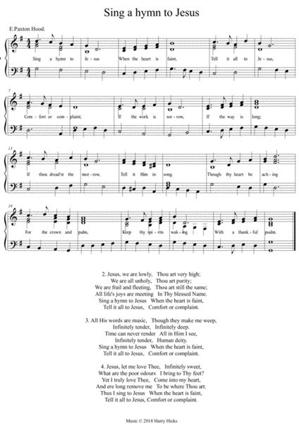 Sing a hymn to Jesus. A new tune to a wonderful old hymn.