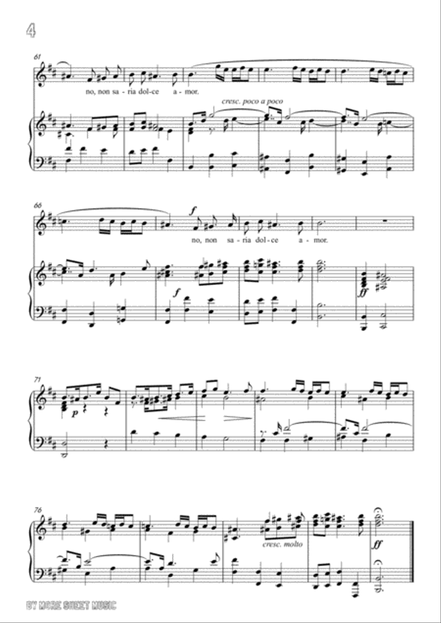 Perti-Se non fossero gli stenti in b minor,for Voice and Piano Voice Solo scores gallery preview page 6