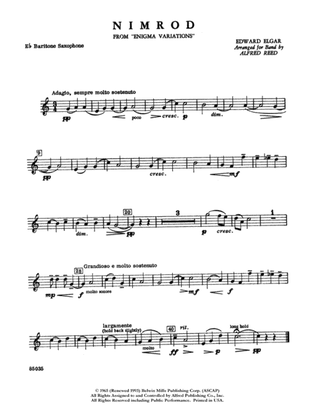 Nimrod (from Elgar's Variations): E-flat Baritone Saxophone