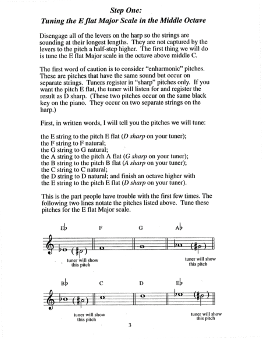 Tuning Your Lever Harp in Eb Celtic Harp scores gallery preview page 6