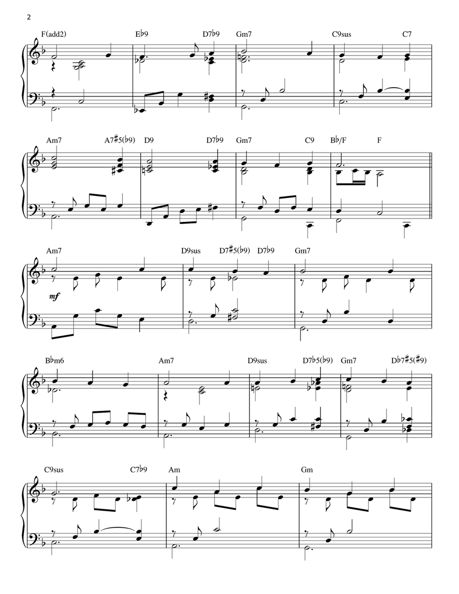 Come, Thou Long-Expected Jesus [Jazz version] (arr. Brent Edstrom) Piano Solo scores gallery preview page 2