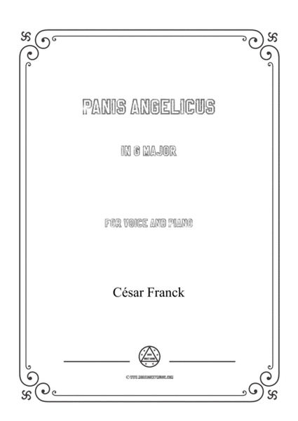 Franck-Panis angelicus in G Major,for voice and piano image number null