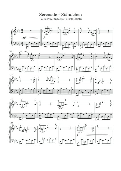 Serenade ständchen Franz Schubert piano solo pdf image number null