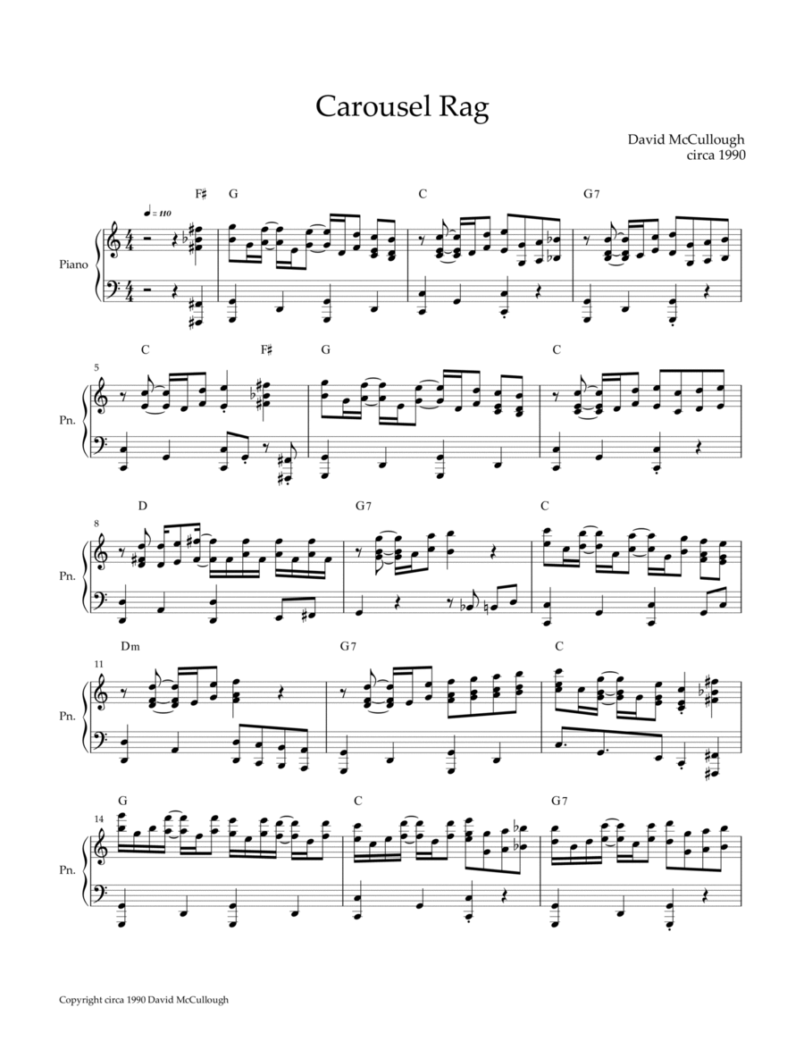 Carousel Rag Piano Solo scores gallery preview page 1